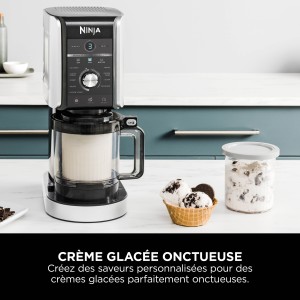 NINJA Eismaschine – CREAMi Deluxe NC502EU – 2 x 709 ml Behälter inklusive – 10 Programme