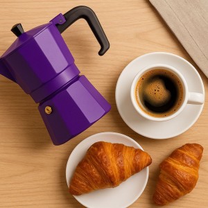 Cafetiere italienne - PEZZETTI - ITALEXPRESS - Aluminium - 6 tasses - Lila