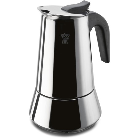 Cafetiere italienne - PEZZETTI - STEELEXPRESS - Acier inoxydable - 10 tasses - Tous feux dont induction - Argent
