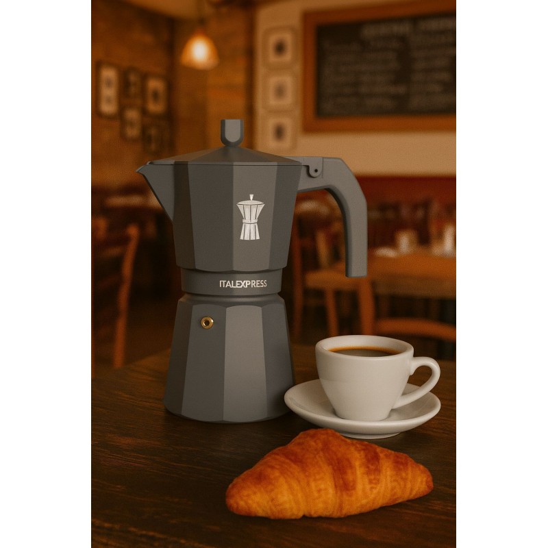 Cafetiere italienne - PEZZETTI - ITALEXPRESS - Aluminium - 6 tasses - Bleu