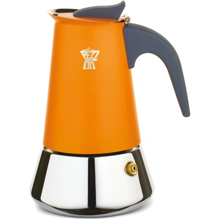 Italienische Kaffeemaschine – PEZZETTI – STEELEXPRESS – Edelstahl – 6 Tassen – Für alle Herdarten geeignet, inklusive