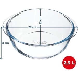 Heißluftfritteusenform - PYREX - 1450144 - Rund - Borosilikatglas -...