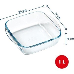 Air fryer dish - PYREX - 1450141 - Square - Borosilicate glass - 20...