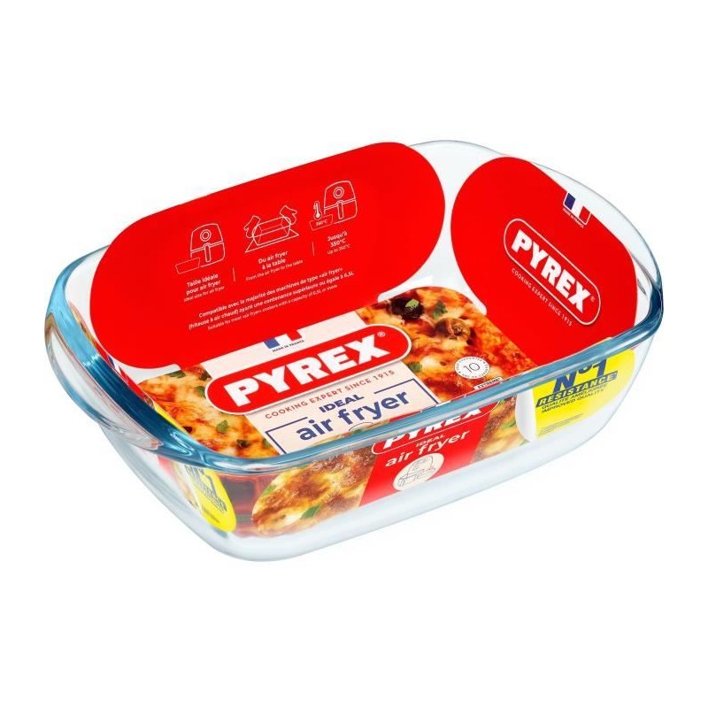 Heißluftfritteusenform - PYREX - 1450143 - Rechteckig - Borosilikat...