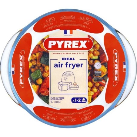Air fryer dish - PYREX - 1450140 - Round - Borosilicate glass - 20 ...