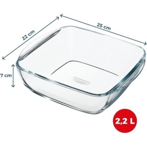 Heißluftfritteusenform - PYREX - 1450142 - Quadratisch - Borosilika...