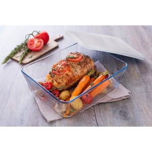 PYREX - 243P000 / 7046 - Rectangular dish with lid - 25cm * 19 cm -...