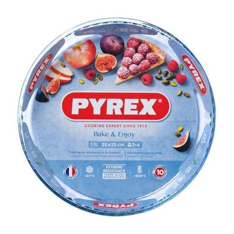 Moule a tarte - PYREX - 1450152 - En verre borosilicate - 28 cm