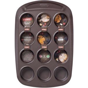 Muffinform - PYREX - 1452002 - Kohlenstoffstahl - Antihaftbeschicht...