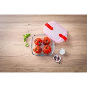 PYREX - COOK & HEAT - Square glass box with lid 20 * 17 cm |  Lunch...