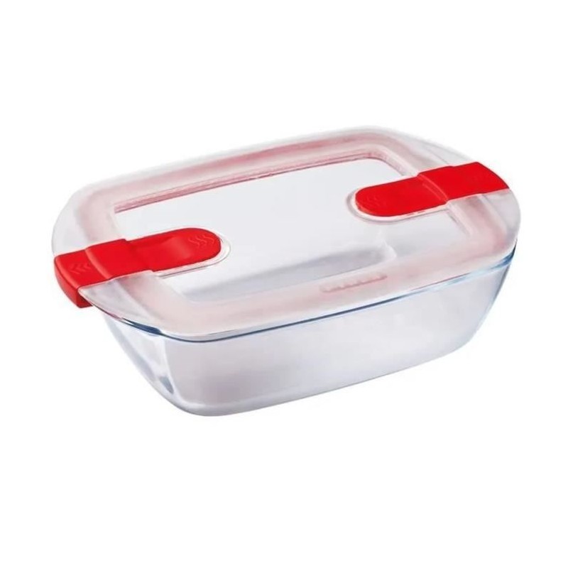 PYREX - COOK & HEAT - Rectangular glass box with lid 23 * 15 cm
