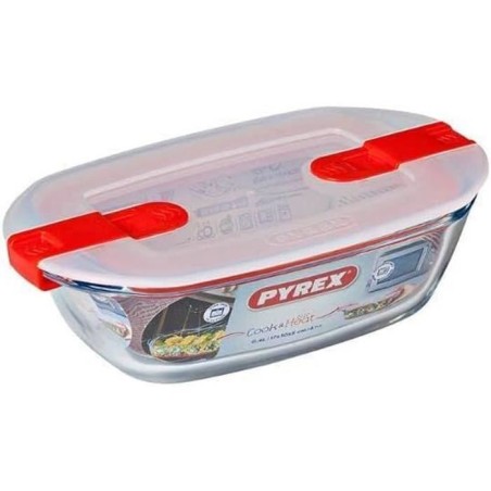 PYREX - COOK & HEAT - Rectangular glass box with lid 17 * 10 cm |  ...