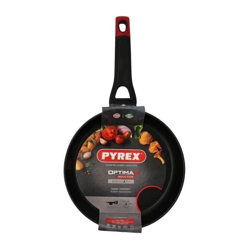Poele - PYREX - 1455018 - En aluminium forgé - Antiadhésif - 26 cm - Sans PFAS
