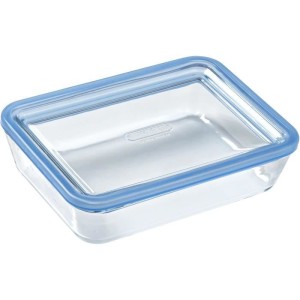 Lot de 3 Boîtes de conservation avec couvercle - PYREX - Zero Plastic - Verre - Rectangulaire - 1,5 L