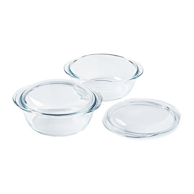 2er-Set Auflaufformen - PYREX - Glas - Rund - 1,6 L |  Geschirr, Ta...