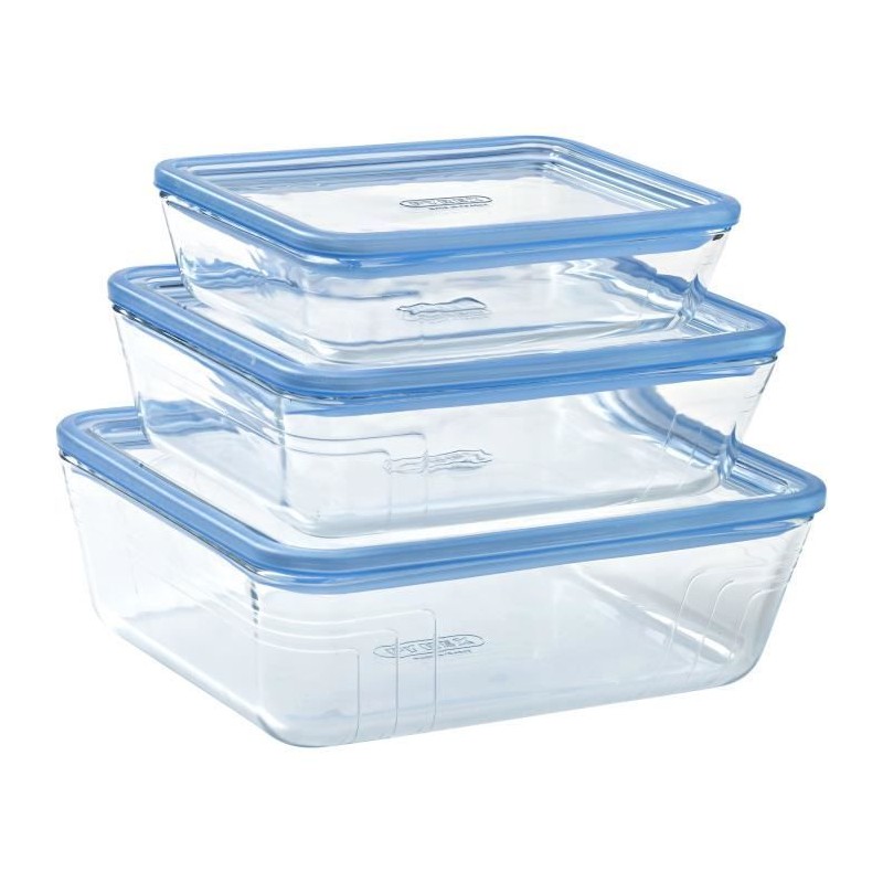 3er-Set Vorratsdosen mit Deckel – PYREX – Zero Plastic – Glas – Rec...