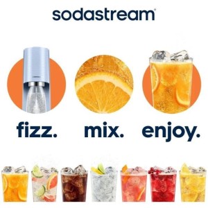 Machine a soda et eau pétillante SODASTREAM - TERRA Bleu - 1 bouteille compatible lave-vaisselle - 1 recharge de gaz 60L