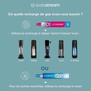 Soda- und Sprudelwasserbereiter – SODASTREAM – E-TERRA – 1 spülmasc...