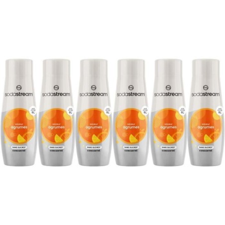 SODASTREAM Konzentrate – 6er-Pack zuckerfreie Zitruskonzentrate – Bis zu 54 l Getränke – 440 ml