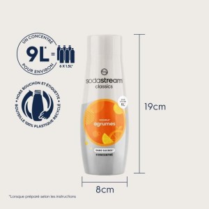 SODASTREAM Konzentrate – 6er-Pack zuckerfreie Zitruskonzentrate – Bis zu 54 l Getränke – 440 ml