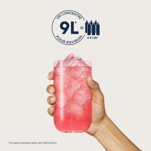Concentrés SODASTREAM - Lot de 6 concentrés Grenadine sans sucres - Jusqu'a 54L de boissons - 440 ml