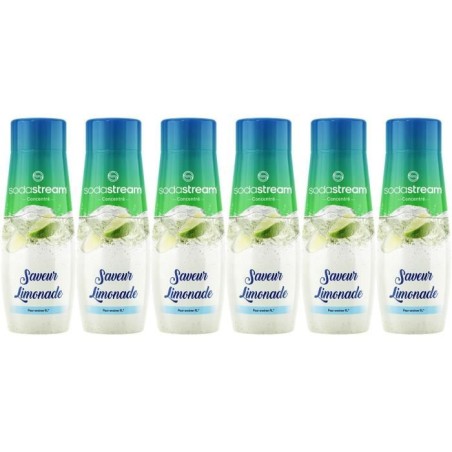 Concentrés SODASTREAM - Lot de 6 Concentrés Limonade - Jusqu'a 54L de boissons - 440ml