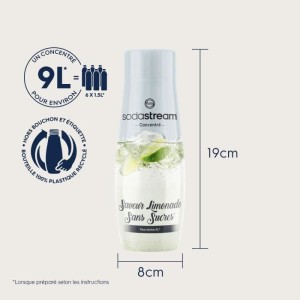 SODASTREAM concentrates - Pack of 6 sugar-free lemonade concentrates - Up to 54L of drinks - 440 ml