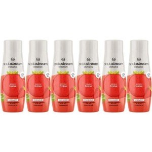 SODASTREAM Concentrates - Pack of 6 Sugar-Free Strawberry Concentra...