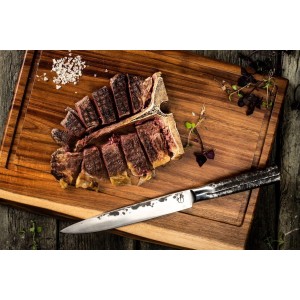 Rutschfestes Schneidebrett – LIFESTYLE – Akazie – Mit Rille und Griff – 40 x 29 x 3 cm