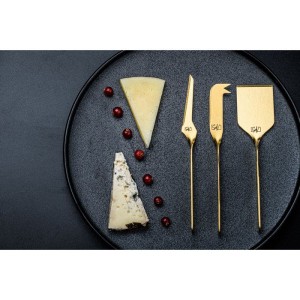 Käse- und Buttermesserset – LIFESTYLE – Edelstahl – 6-teilig – Gold...