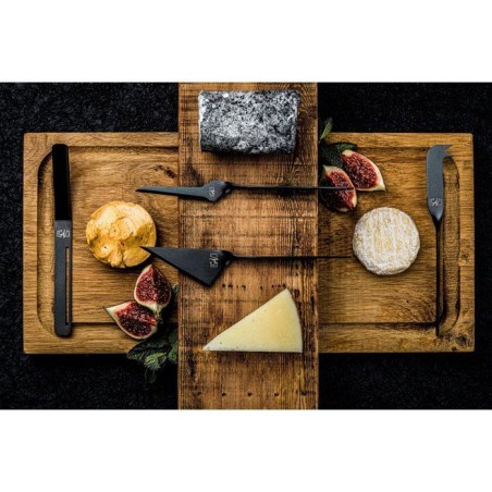 Käse- und Buttermesserset – LIFESTYLE – Edelstahl – 6-teilig – Schwarz