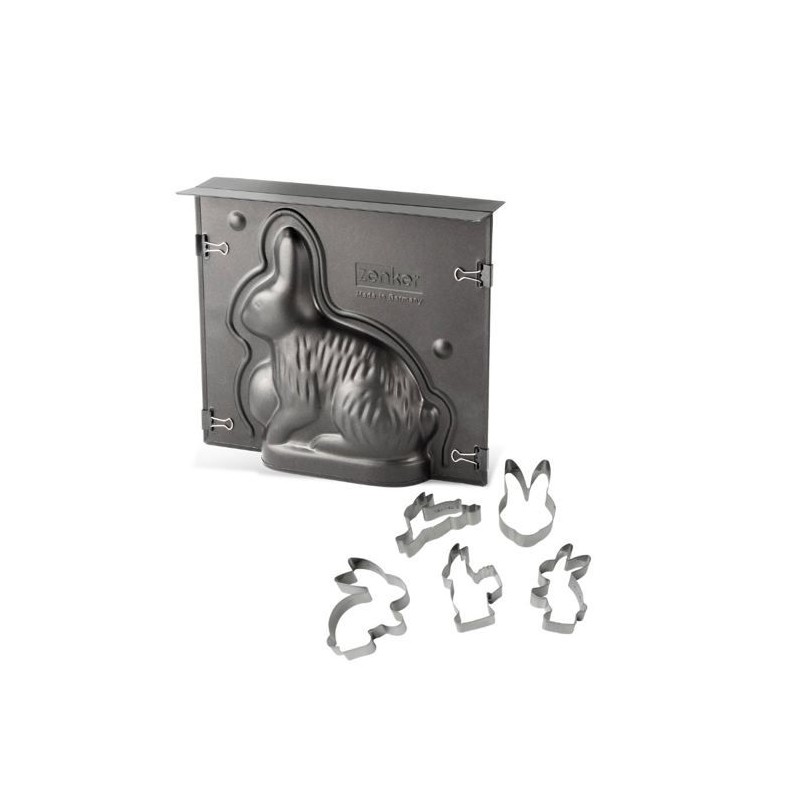 3D-Osterhasen-Formenset und 5 Hasen-Ausstechformen - ZENKER |  Moul...