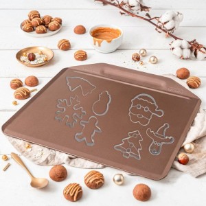 ZENKER Randloses Backblech und 7 Weihnachts-Plätzchenausstecher |  ...