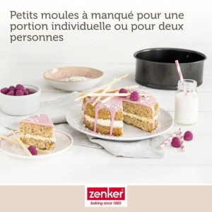 Lot de 2 mini moules a manqué a charniere - ZENKER - Special Mini - 16 et 18 cm