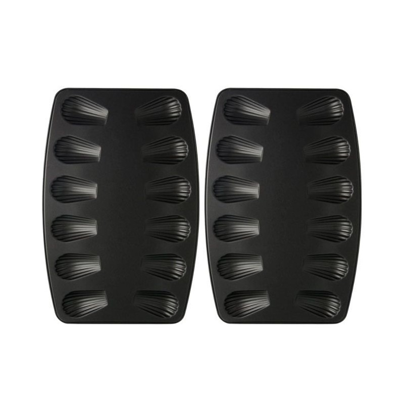 Lot de 2 moules a madeleines 12 empreintes - ZENKER - Spécial Countries