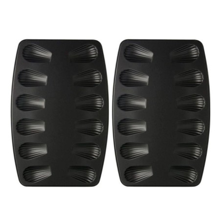 Lot de 2 moules a madeleines 12 empreintes - ZENKER - Spécial Countries