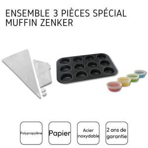 Ensemble 3 pieces spécial muffins - NIROSTA