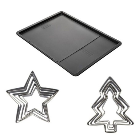 Ensemble avec plaque a pâtisserie extensible et 10 emporte-pieces - ZENKER