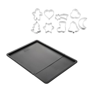 Ensemble avec plaque a pâtisserie extensible et 9 emporte-pieces sur cintre - ZENKER
