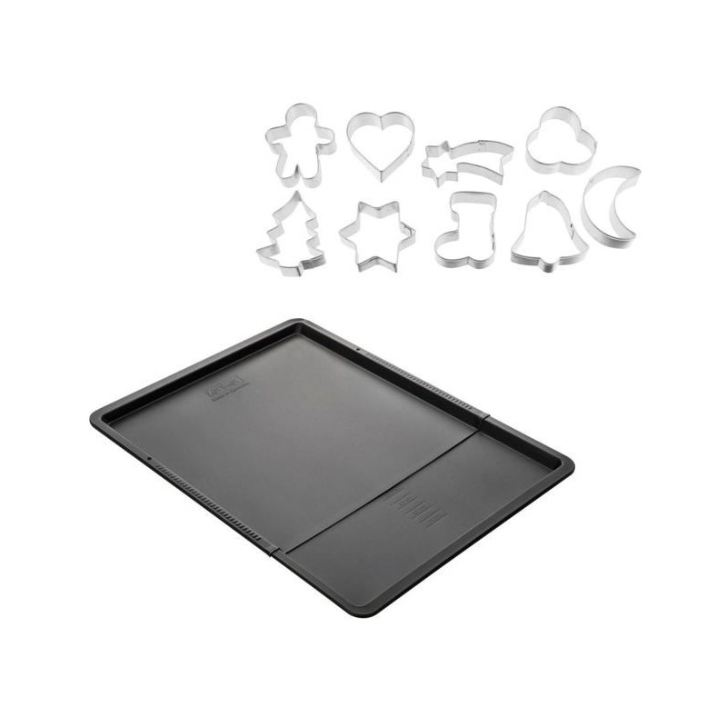 Ensemble avec plaque a pâtisserie extensible et 9 emporte-pieces sur cintre - ZENKER