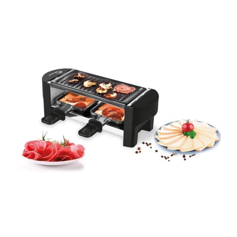 Raclette machine - LITTLE BALANCE - Just the 2 of us - 350 W - 2 people - White / Black