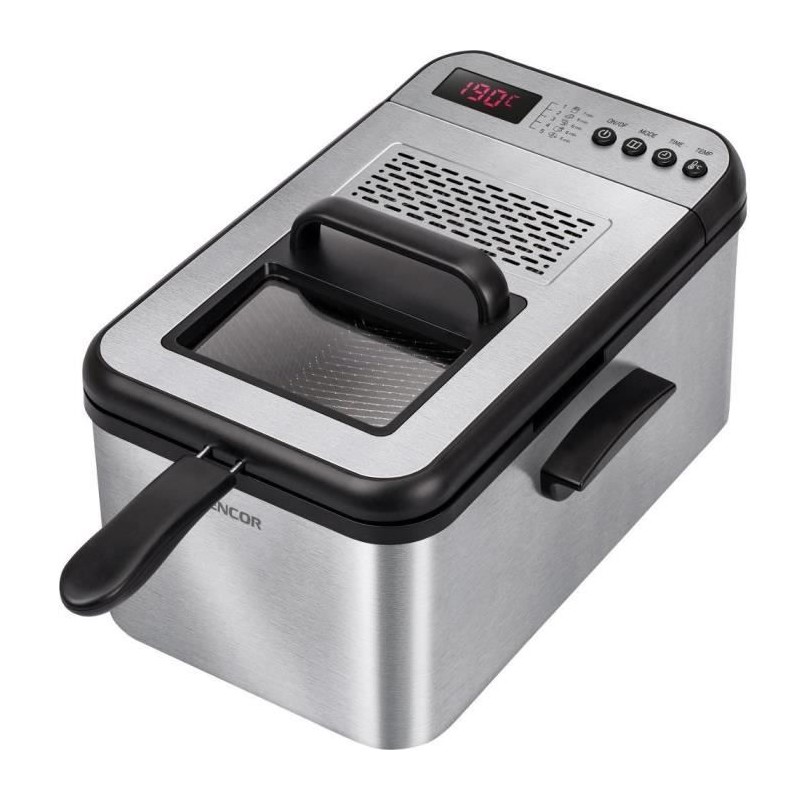 Friteuse électrique - Sencor - SFR 8200SS - 2200 W - 3,2 L - Noir/Acier Inoxydable