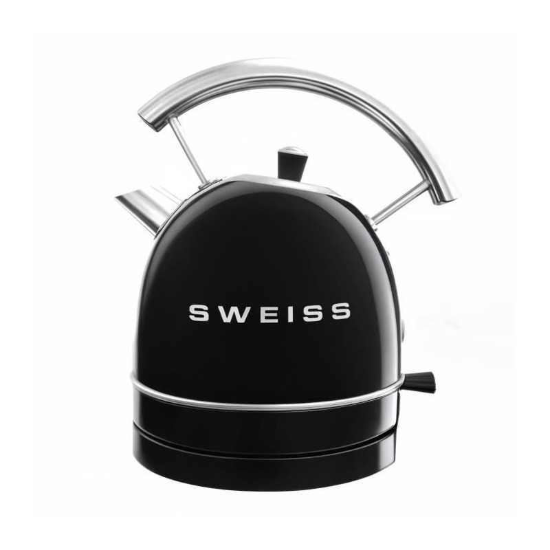 Vintage Wasserkocher - SWEISS - KTL9 - 2200 W - 1,8 L - 360° Sockel - Schwarz