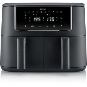 Friteuse sans huile SEVERIN - Airfryer FR2463 - Capacité 8L - Double cuve - 10 programmes - 2600W