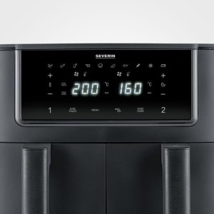 SEVERIN Airfryer FR2463 – 8 l Fassungsvermögen – Doppeltank – 10 Programme – 2600 W