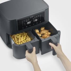 SEVERIN Airfryer FR2463 – 8 l Fassungsvermögen – Doppeltank – 10 Programme – 2600 W