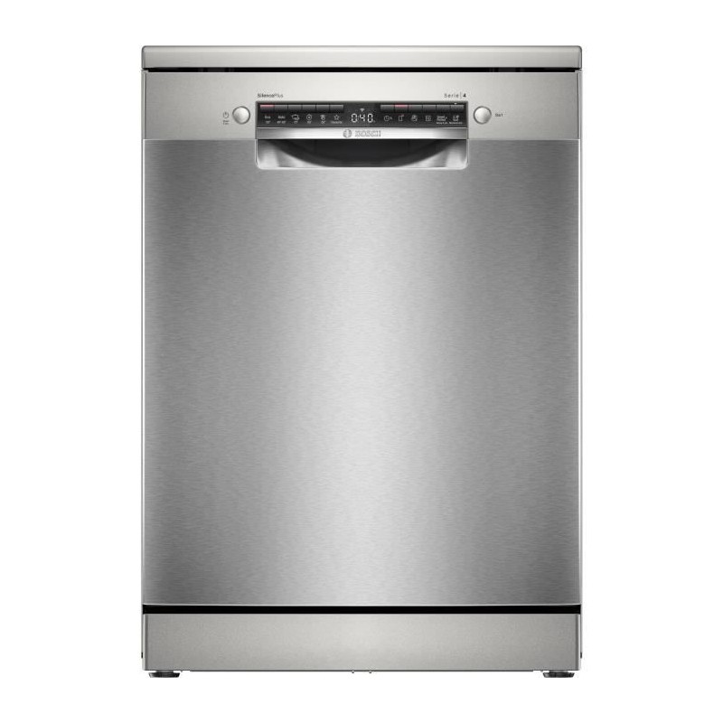 Lave-vaisselle pose-libre BOSCH SMS4ECI26E SER4 - 13 couverts - Induction - L60cm - 44 dB - tiroir a couverts - Acier brossé