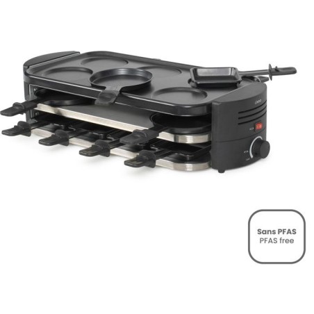 Raclette-, Pizza- und Crêpe-Maker für 8 Personen - Livoo - DOC337 -