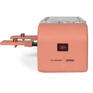 Set a raclette 2 personnes - LIVOO x Marmiton - DOC306 - 450 W - 5 recettes via un QR code - Plateau amovible en granit