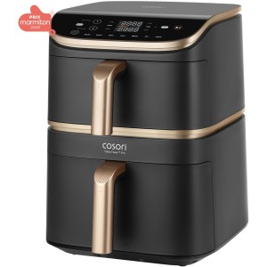 Friteuse sans huile COSORI - Turbo Tower Pro Smart - Capacité 10,8L - 2 cuves - 7 programmes - 2630W - Noir